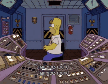 Chair Goes Round GIF - The Simpsons Homer Simpson Chair Goes Round GIFs