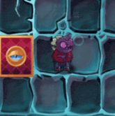 a cartoon drawing of two zombies standing next to each other on a brick wall