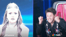 Dual Reaction Niall Horan GIF - Dual Reaction Niall Horan Gina Miles GIFs