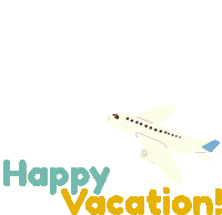 Plane Vacation Sticker - Plane Vacation Summer Break Stickers