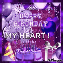 Purple Balloons Hbd GIF - Purple Balloons Hbd Happy Birthday GIFs