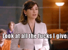 The Good Wife GIF - The Good Wife No Fucks Given Dont Care GIFs