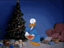 Christmas Tree Donald Duck GIF