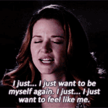 Greys Anatomy April Kepner GIF - Greys Anatomy April Kepner I Just Want To Be Myself Again GIFs