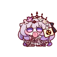a cartoon drawing of a girl with flowers on her hair