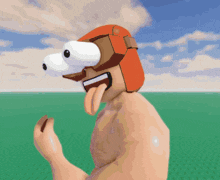 a cartoon character with a tongue sticking out