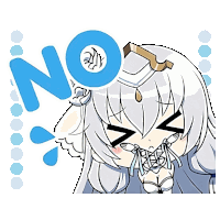 a cartoon drawing of a girl with a no sign above her