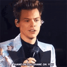 harry styles shame on you call out
