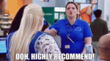 Superstore Dina Fox GIF - Superstore Dina Fox Ooh Highly Recommend GIFs