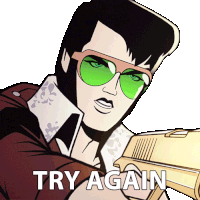 Try Again Agent Elvis Presley Sticker - Try Again Agent Elvis Presley Matthew Mcconaughey Stickers