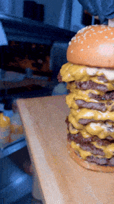 Cheeseburger Stacked GIF - Cheeseburger Stacked Burger Tower GIFs