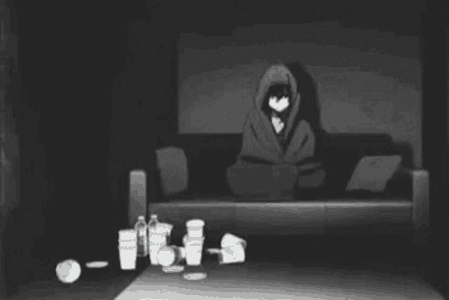 Depressed anime girl by SassyLils on DeviantArt