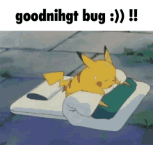 Pikachu Goodnight GIF