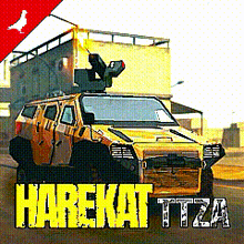 a picture of a military vehicle with the words harekat tza written on it