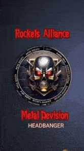 a poster with a skull and the words rockets alliance