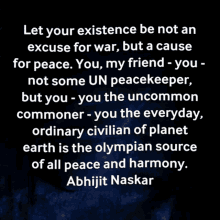abhijit naskar naskar peacekeeper world peace peace on earth