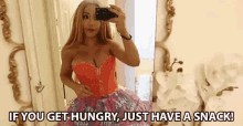 If You Get Hungry Just Have A Snack Candy Dress GIF - If You Get Hungry Just Have A Snack Candy Dress Candies GIFs