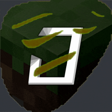 a green block with a white j on it