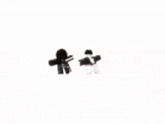 two roblox characters standing next to each other with their arms crossed