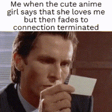connection terminated american psycho christian bale anime girl