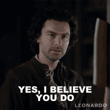 Yes I Believe You Do Leonardo Da Vinci GIF - Yes I Believe You Do Leonardo Da Vinci Aidan Turner GIFs