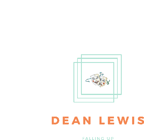 Dean Lewis Falling Up Sticker - Dean Lewis Falling Up Drama Masks Stickers