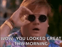 Wow You Looked Great This Morning Chirs Farley GIF - Wow You Looked Great This Morning Chirs Farley Shocked GIFs