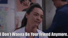 Greys Anatomy Mika Yasuda GIF - Greys Anatomy Mika Yasuda I Dont Wanna Be Your Friend Anymore GIFs