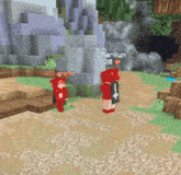 marilyn 20 is standing in a minecraft world next to a person