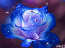 Morning Blue Rose GIF - Morning Blue Rose Sparkling GIFs