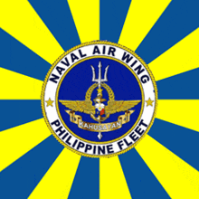 a naval air wing philippine fleet logo on a yellow and blue background