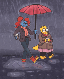 Walking Raining GIF - Walking Raining Umbrella GIFs