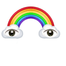 Emoji Creepy Eyes GIF - Emoji Creepy Eyes Rainbow GIFs