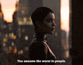 The Batman Selina Kyle GIF - The Batman Selina Kyle You Assume The Worst In People GIFs