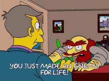 Groundskeeper Willie You Just Made An Enemy For Life GIF - Groundskeeper Willie You Just Made An Enemy For Life The Simpsons GIFs
