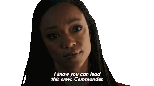 I Know You Can Lead This Crew Commander Michael Burnham Sticker - I Know You Can Lead This Crew Commander Michael Burnham Star Trek Discovery Stickers