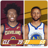 a cleveland player and a golden state player