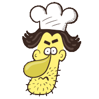 Crazy Chef Cartoon Sticker - Crazy Chef Cartoon Doodle Stickers