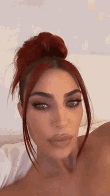 Kim Kardashian Red Hair GIF - Kim Kardashian Red Hair Sassy GIFs