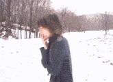 Baechuover Girl Smoking Cigarette In The Snow GIF - Baechuover Girl Smoking Cigarette In The Snow Idk What Else To Tag This GIFs