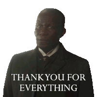a man in a suit and tie is saying thank you for everything