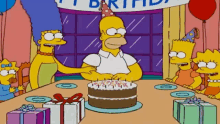 Simpsons Homer GIF - Simpsons Homer Happy Birthday GIFs