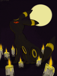umbreon candle light full moon pokemon