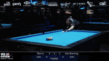 a pool table with a blue cloth and the word diamond on it