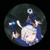 a picture of a girl holding a gun with the word nopeng on the bottom right