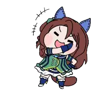 a cartoon drawing of a girl with a cat ear