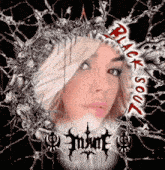 a picture of a woman with the words black soul written around it