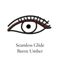 a seamless glide burnt umber eye shadow is shown