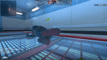 a screenshot of a video game shows a player laying on the floor