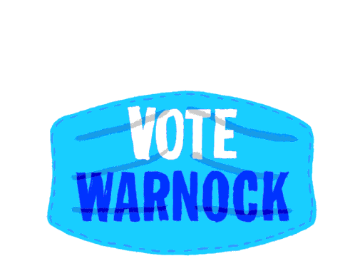 Vote Warnock Warnock Sticker - Vote Warnock Warnock Warnock Mask Stickers